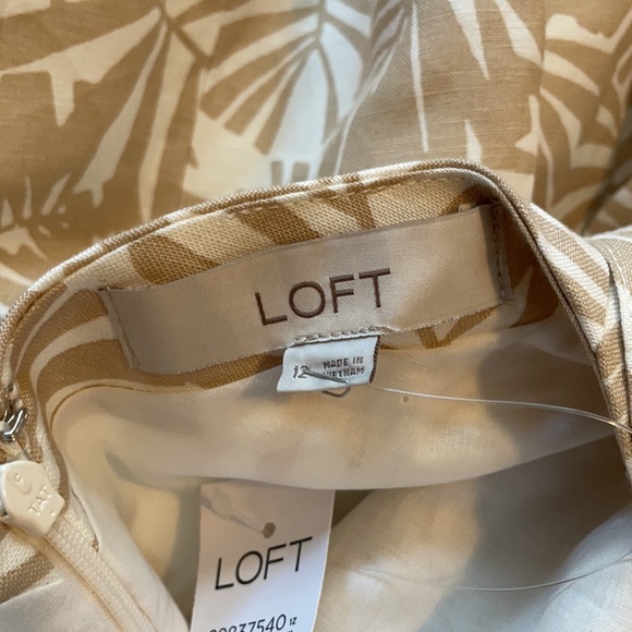 Loft nude tropical print floral linen dress - Picture 11 of 11